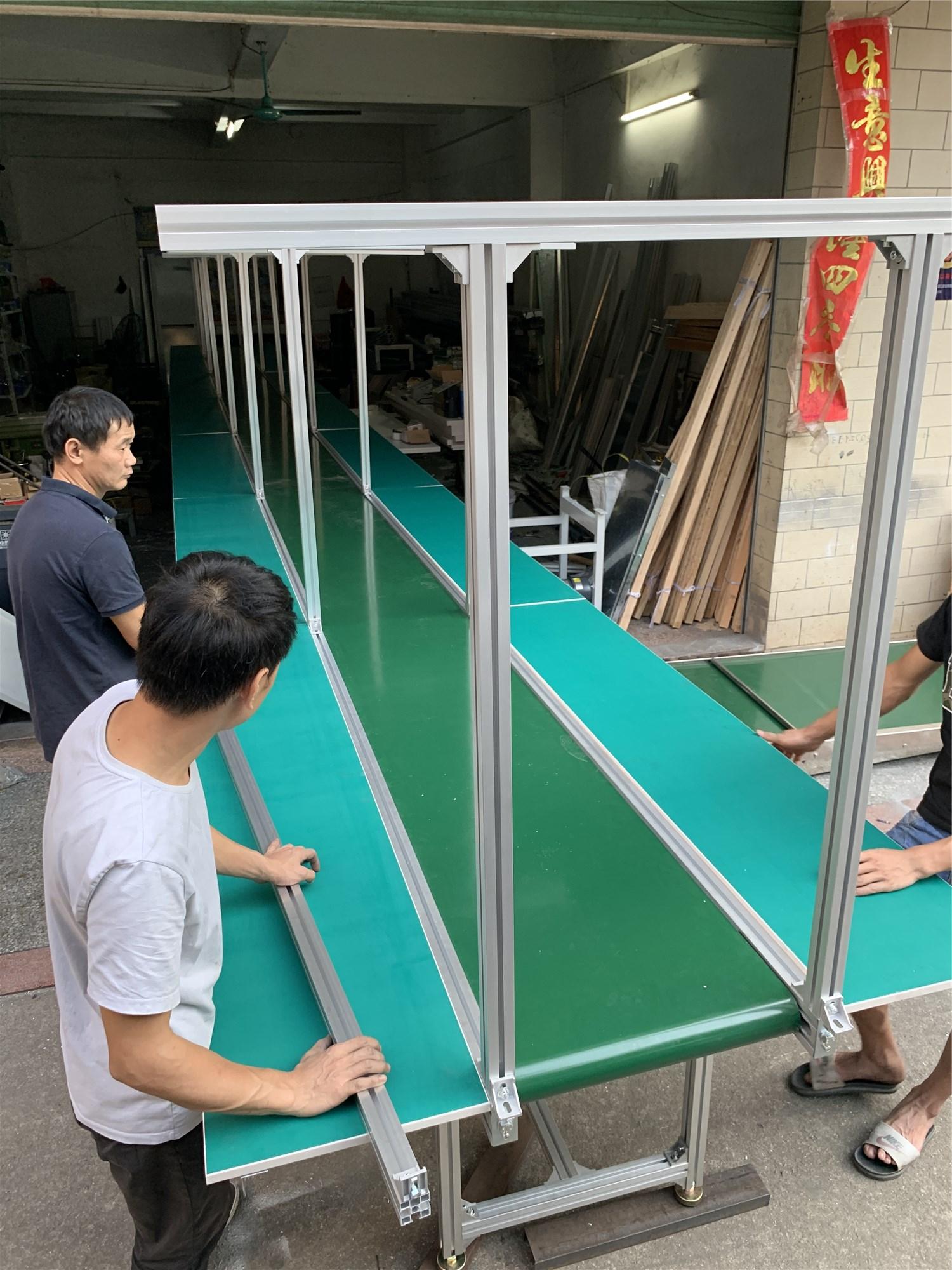 Dust-free work plant Aluminum Working Tables Assembly Line Belt Conveyor PVC conveyor belt production line