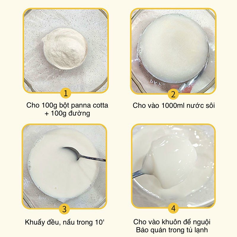 Bột pudding phô mai Heston (pudding sữa panna cotta)