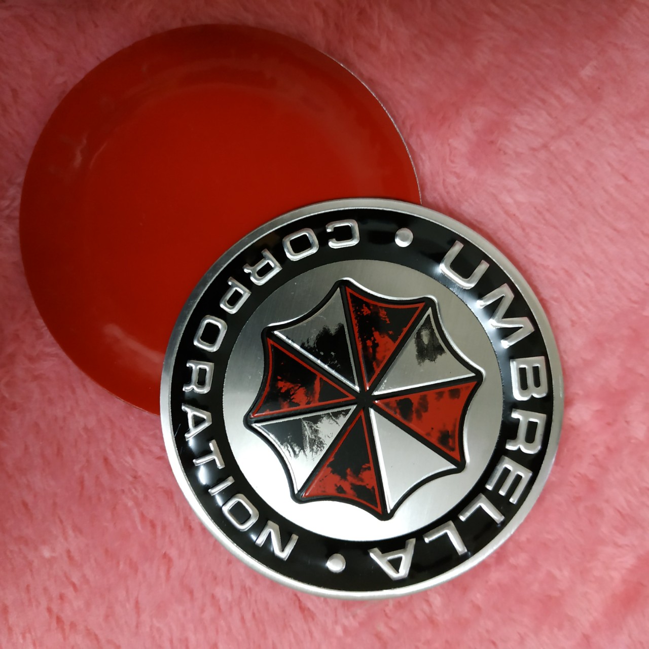 Logo Nhôm Dán Xe Umbrella lem tròn 7.5cm