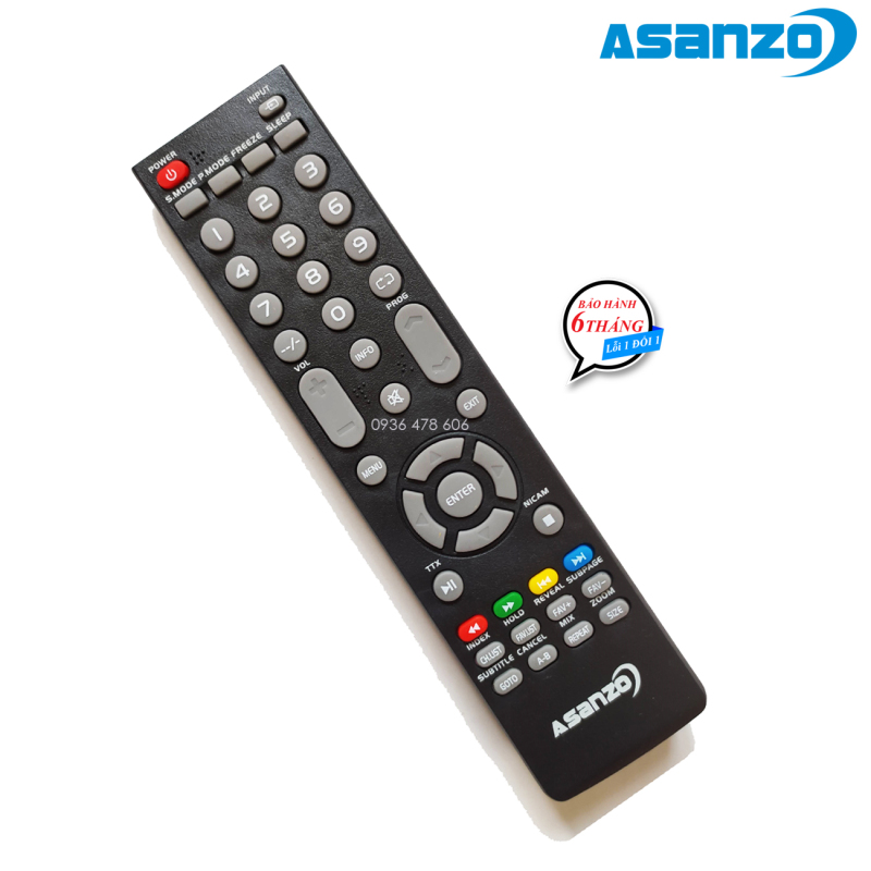Bảng giá Remote điều khiển tv Asanzo LED mẫu 2