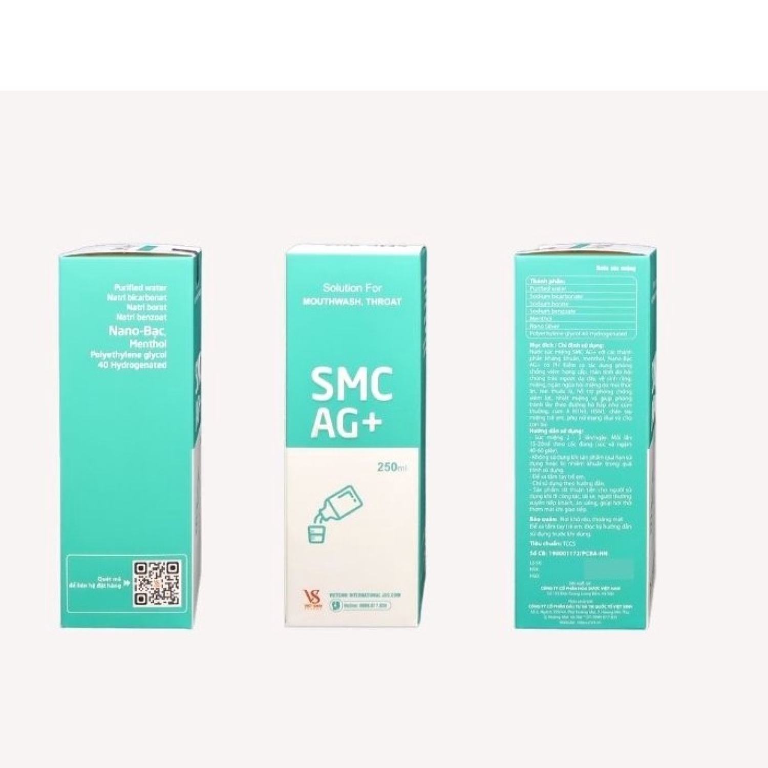 Nước Súc Miệng Nano Bạc Sát Khuẩn SMC AG+(chai 250ml)