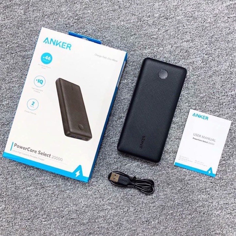 Sạc dự phòng Anker PowerCore Select 20000mAh mới 100% Xanh