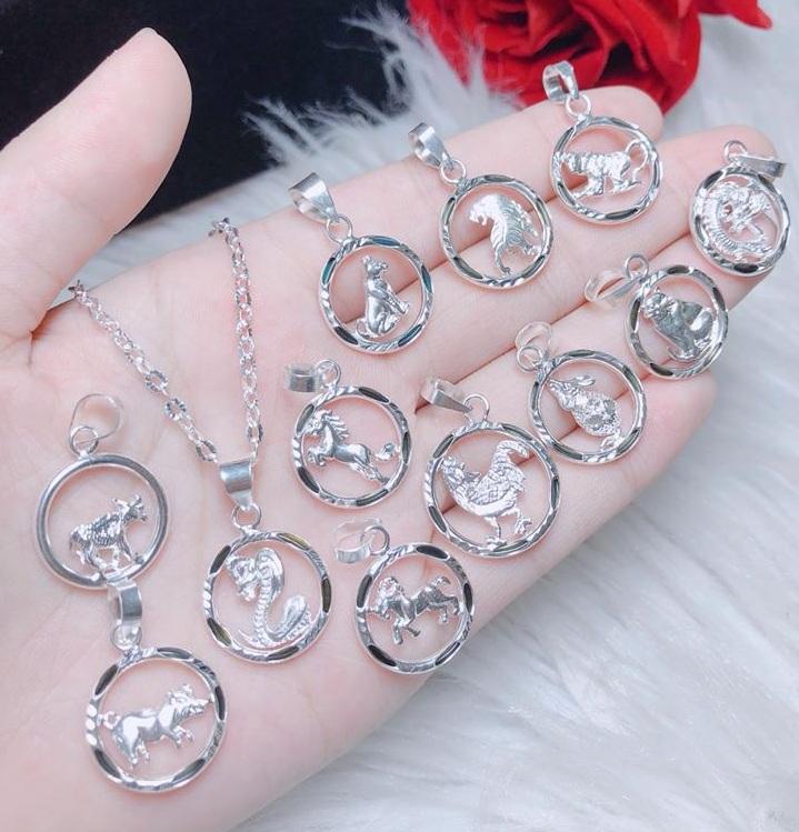 Mặt dây chuyền bạc Con Hổ trong 12 con giáp (không bán dây)