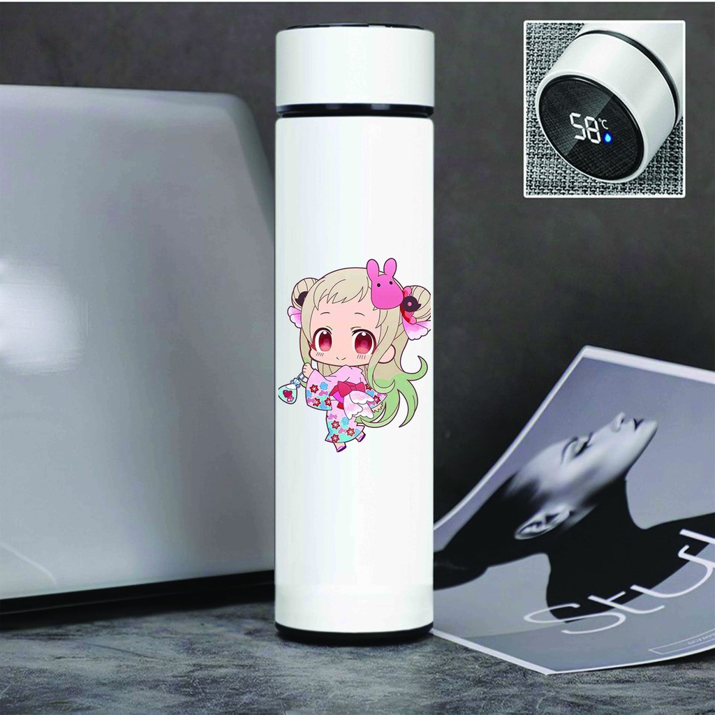 Bình giữ nhiệt đựng nước in hình JIBAKU SHOUNEN HANAKO-KUN tiện lợi xinh xắn anime chibi
