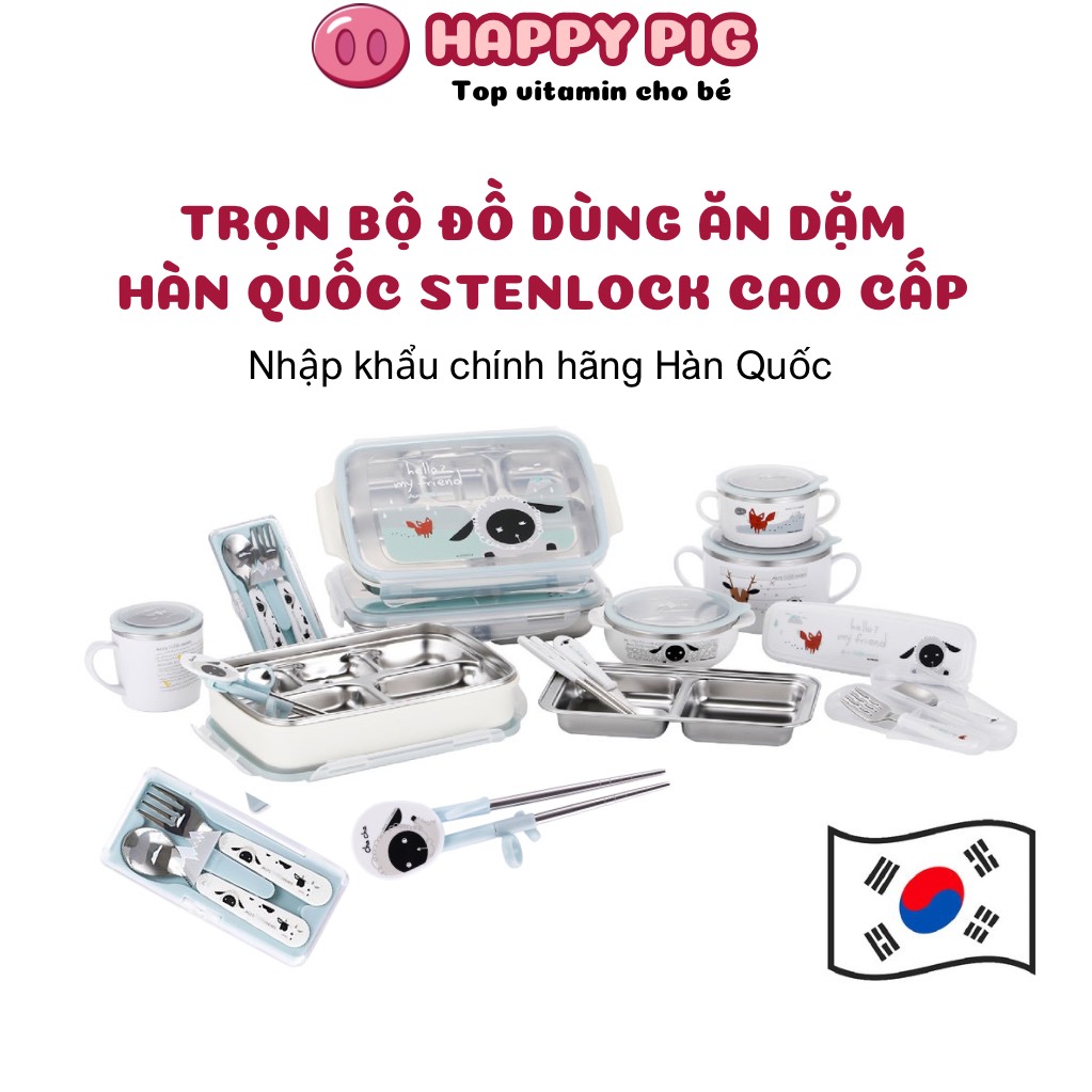 Bộ ăn dặm CAO CẤP Stenlock Hàn Quốc cho bé