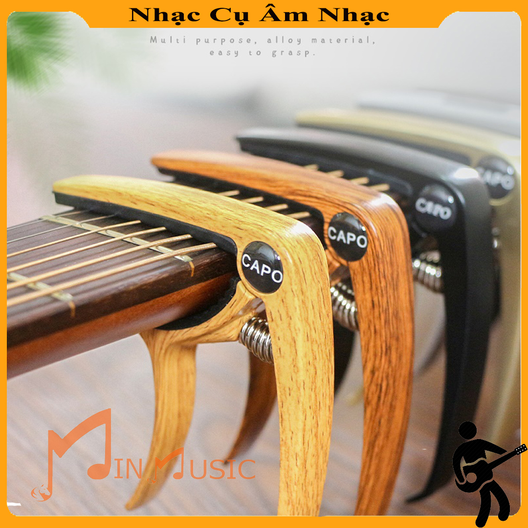 Capo Đàn Guitar Acoustic / Vân Gỗ Cao Cấp