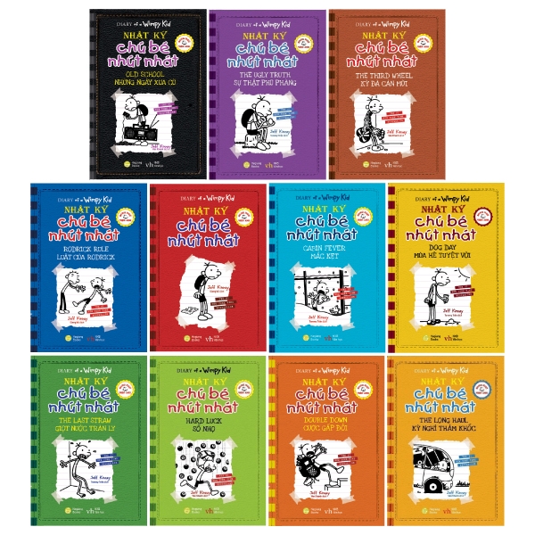 Fahasa - Combo Sách Hay Song Ngữ Việt - Anh - Diary Of A Wimpy Kid - Nhật Ký Chú Bé Nhút Nhát (Bộ 11 Cuốn)