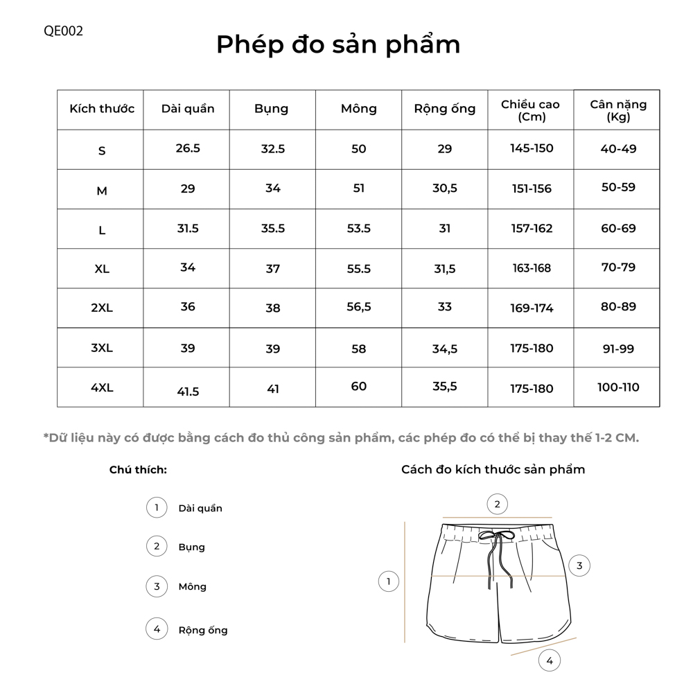 Quần short nữ lưng cao thương hiệu CLADA - Đen