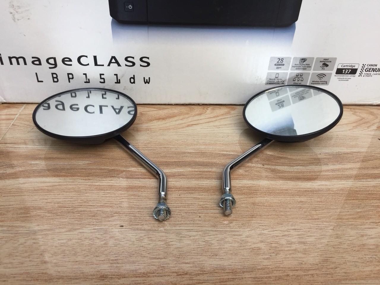 kính (gương) nhựa đen chiếu hậu cho honda Cub-67-chân 8ly(mã 03) -nhựa đen