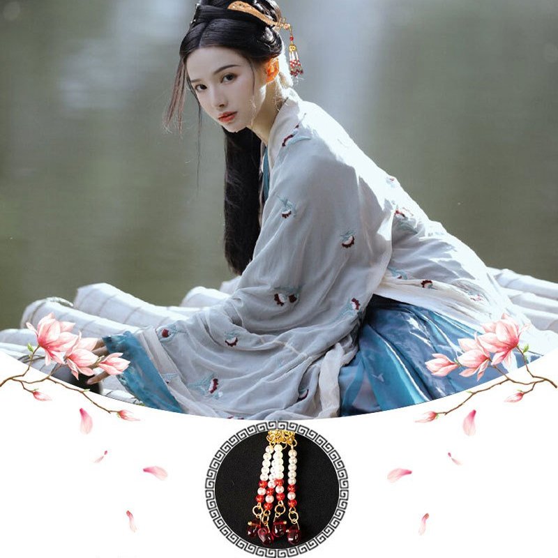 Lược trâm cài tóc hình đàn tỳ bà phong cách cổ trang
