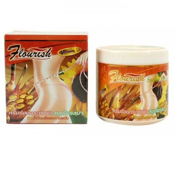Kem tan mỡ bụng gừng ớt Flourish Thái Lan  Đẩy nhanh quá trình đốt cháy lớp mỡ thừa trên cơ thể, làm tăng tính đàn hồi cho da, cho dáng vóc luôn gọn gàng, thon thả.