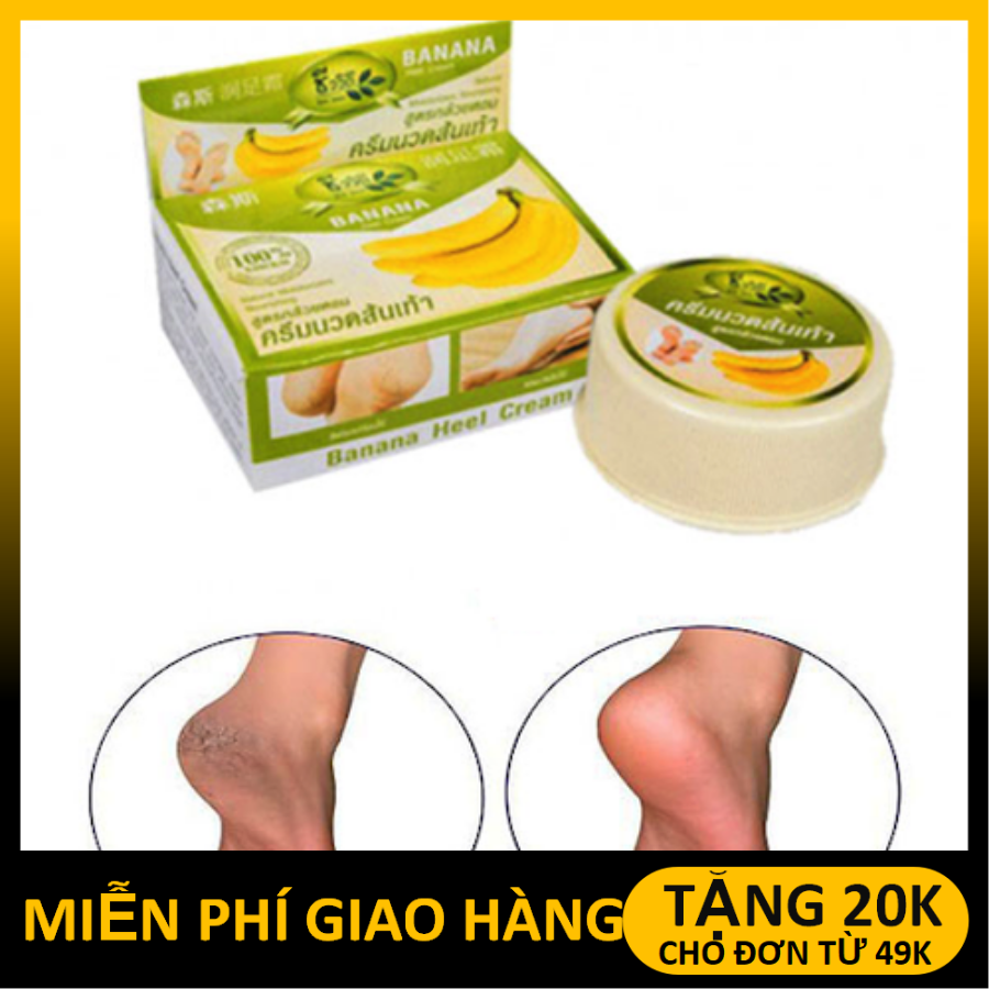 Kem cải thiện nứt gót chân BANANA HEEL CREAM (Thái Lan) - kem cải thiện chân bị nứt nẻ hương chuối, khôi phục vùng da bị chai sạn (24g)