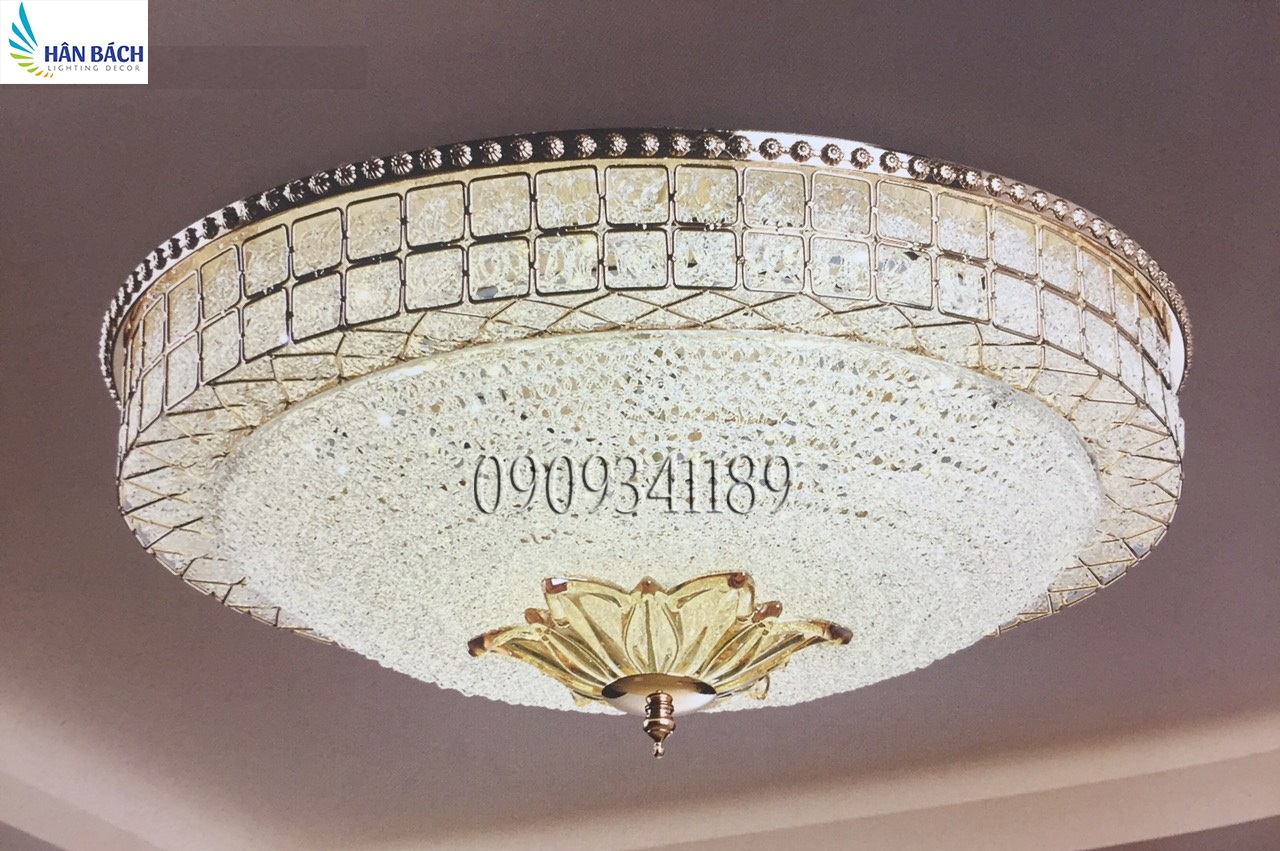 [HCM]đèn mâm led gắn trần - đèn ốp trần led - Đèn mâm led pha lê 3 chế độ ánh sáng