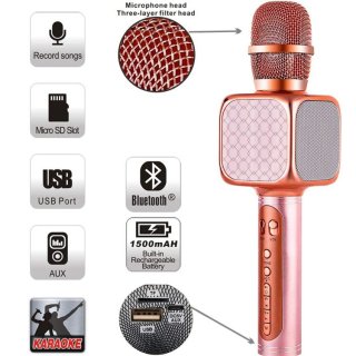 Micro không dây bluetooth đa năng YS 69, kiêm loa micro karaoke blutooth YS thumbnail