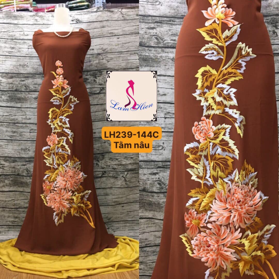 Vải áo dài thêu cao cấp modell LH239