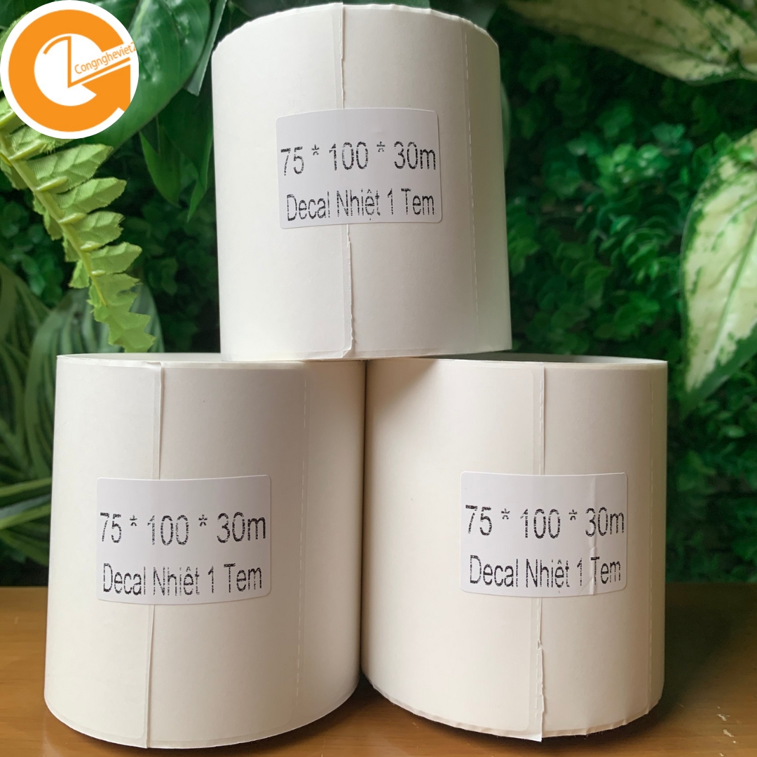 Tem dán decal dán giấy in nhiệt a7 giấy decal tem in nhiệt in vận đơn ...