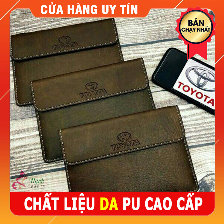 VÍ DA PU ĐỰNG ĐĂNG KIỂM, GIẤY TỜ Ô TÔ CAO CẤP ( Logo Toyota )