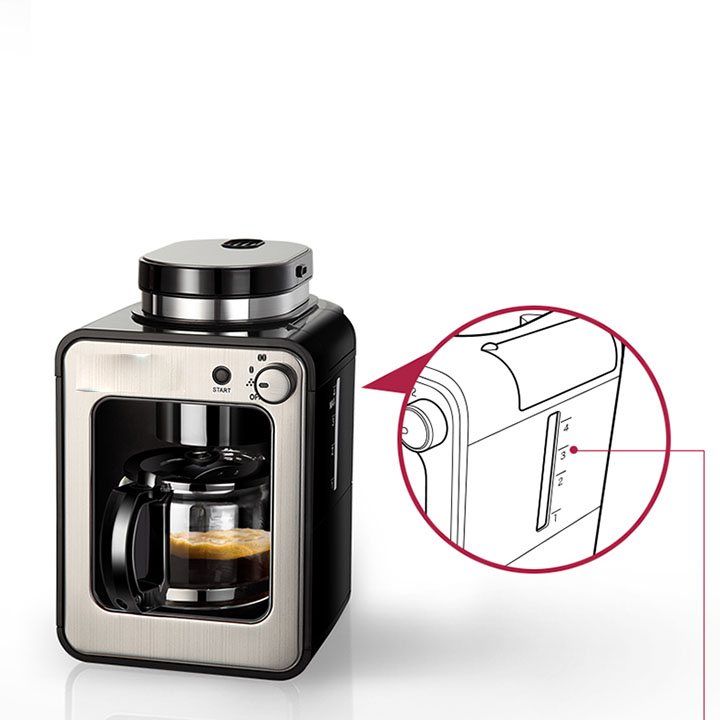 Grinder and automatic coffee GoTech 6686a-espresso machine cafe automatic luxury 2in 1