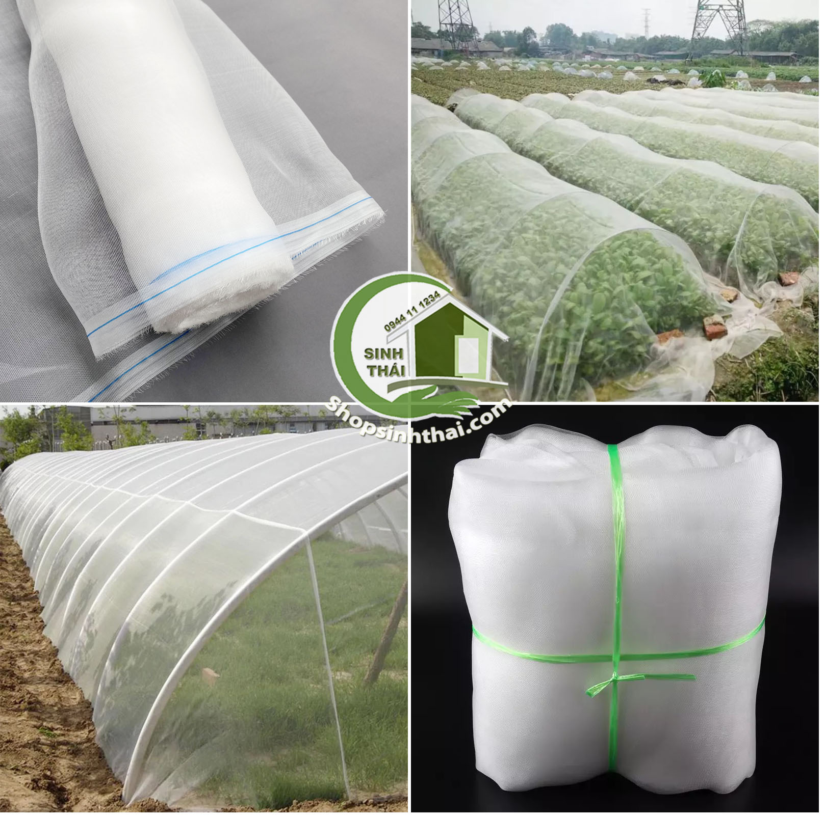 Lưới mùng bảo vệ cây trồng chống côn trùng màu trắng [ 1 mét x khổ 4m ] lưới chống muỗi che chắn công trình chắn bụi