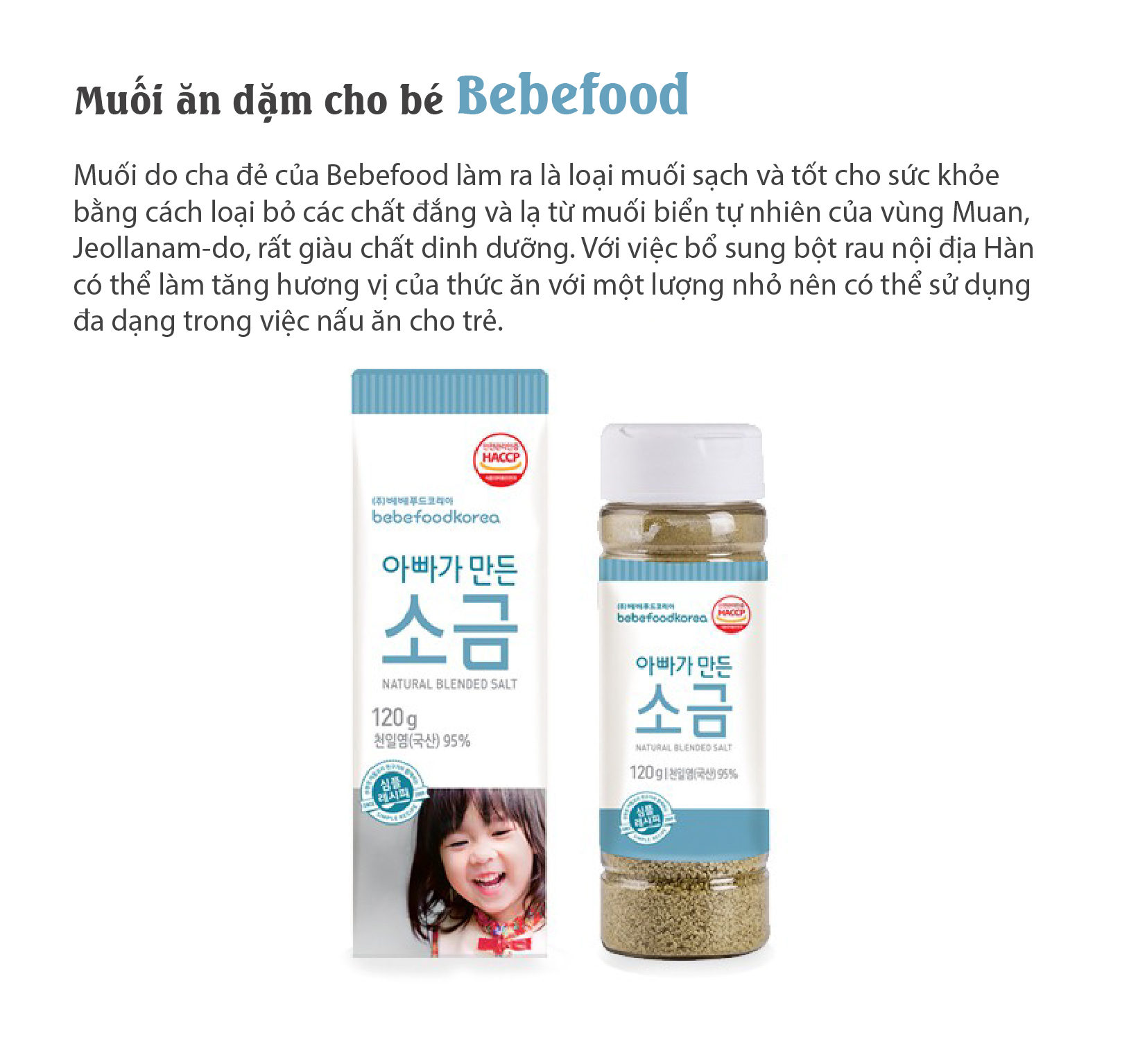 [HCM]Muối ăn dặm cho bé Bebefood Hàn Quốc