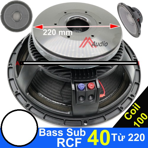 CẶP LOA BASS SUB 40 RCF TỪ 220 COIL 100  HÀNG NHẬP  GIÁ 1 CẶP ( 2CÁI)