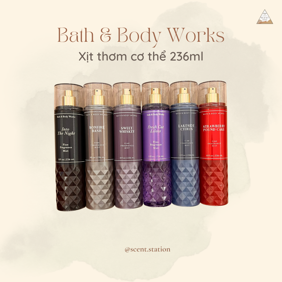 [Scent Station] [Link 3] Xịt thơm cơ thể Body mist Bath & Body Works 236ml