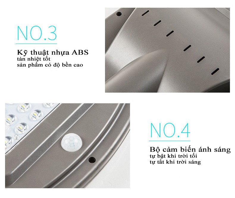 Đèn năng lượng mặt trời 60W liền thể
