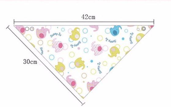 COMBO 2 KHĂN YẾM TAM GIÁC 2 LỚP COTTON NÚT BẤM