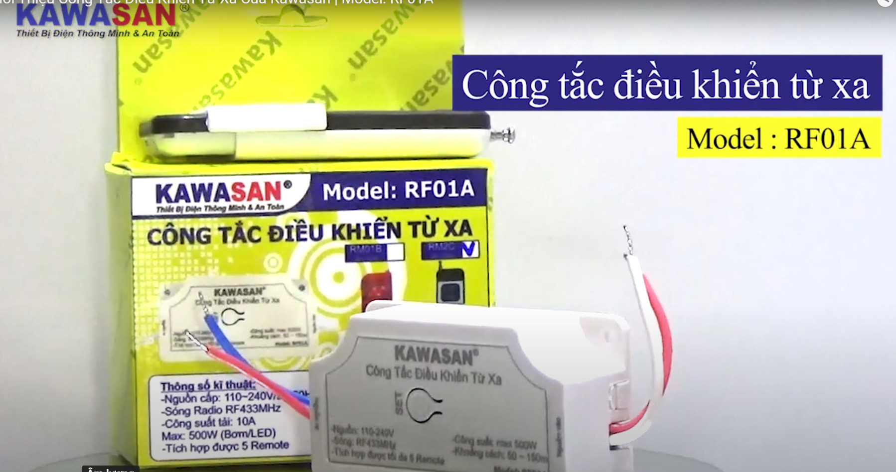 Bộ công tắc điều khiển từ xa RF01A-RM2A