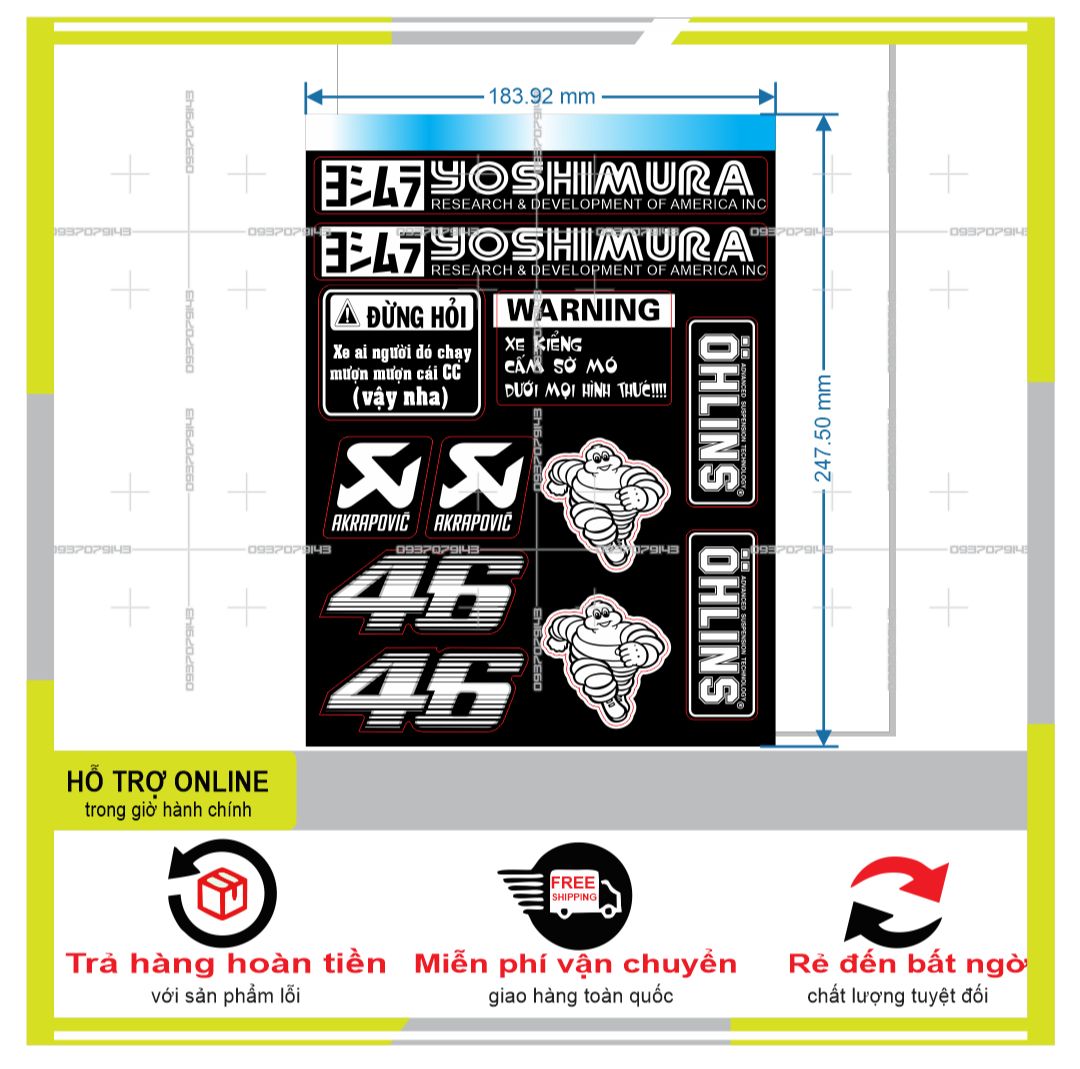 LOGO STICKER TRẮNG ĐEN 007
