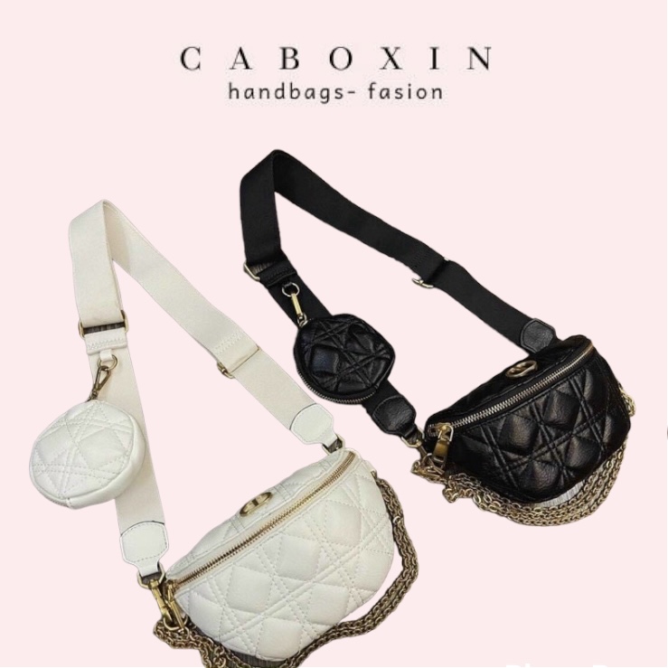 Túi đeo chéo đeo bao tử CD sét 2 món - top