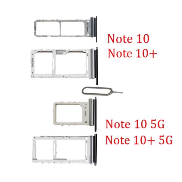 Khay sim Samsung  Note 10 Plus / Note 10+ 5G  2 sim zin chính hãng