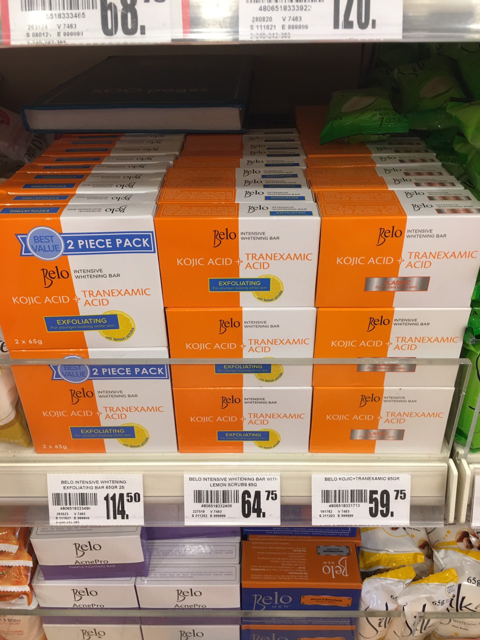 [HOT] Set 2 Soap Xà Phòng BELO Whitening Exfoliating Soap (65grx2)