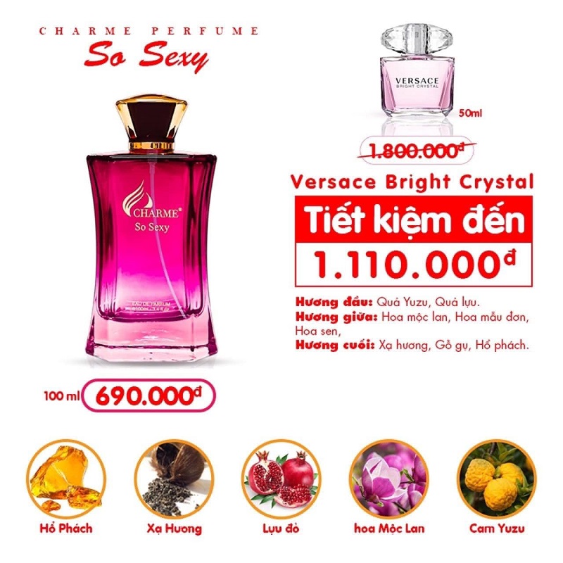 [HCM]Nước hoa nữ So Sexy (10ML - 50ML - 100ML)