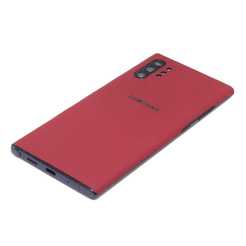 [HCM]Ốp dán da Galaxy Note 10 plus - Da nhập khẩu cao cấp - (Đỏ Mịn)