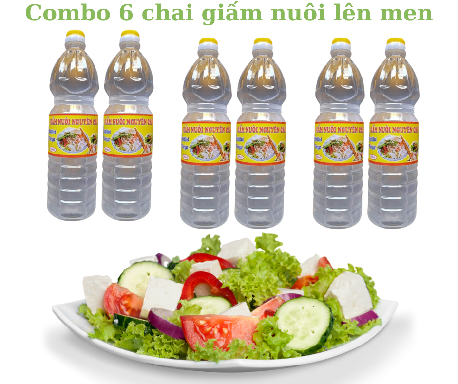 (Vinegar) Long Phung Pure Fermented Vinegar - 960ml Bottle - Vinegar Used for Cooking Spices, Making Dipping Sauces, Making Salads, and Pickling.