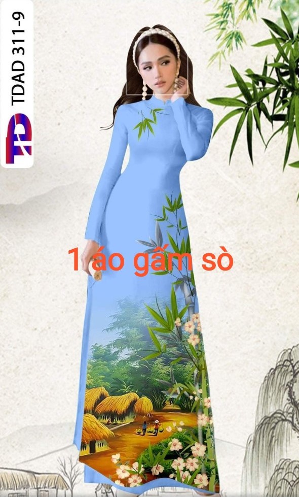 Vải áo dài cao cấp hoạ tiết phong cảnh (Gấm lụa các loại)