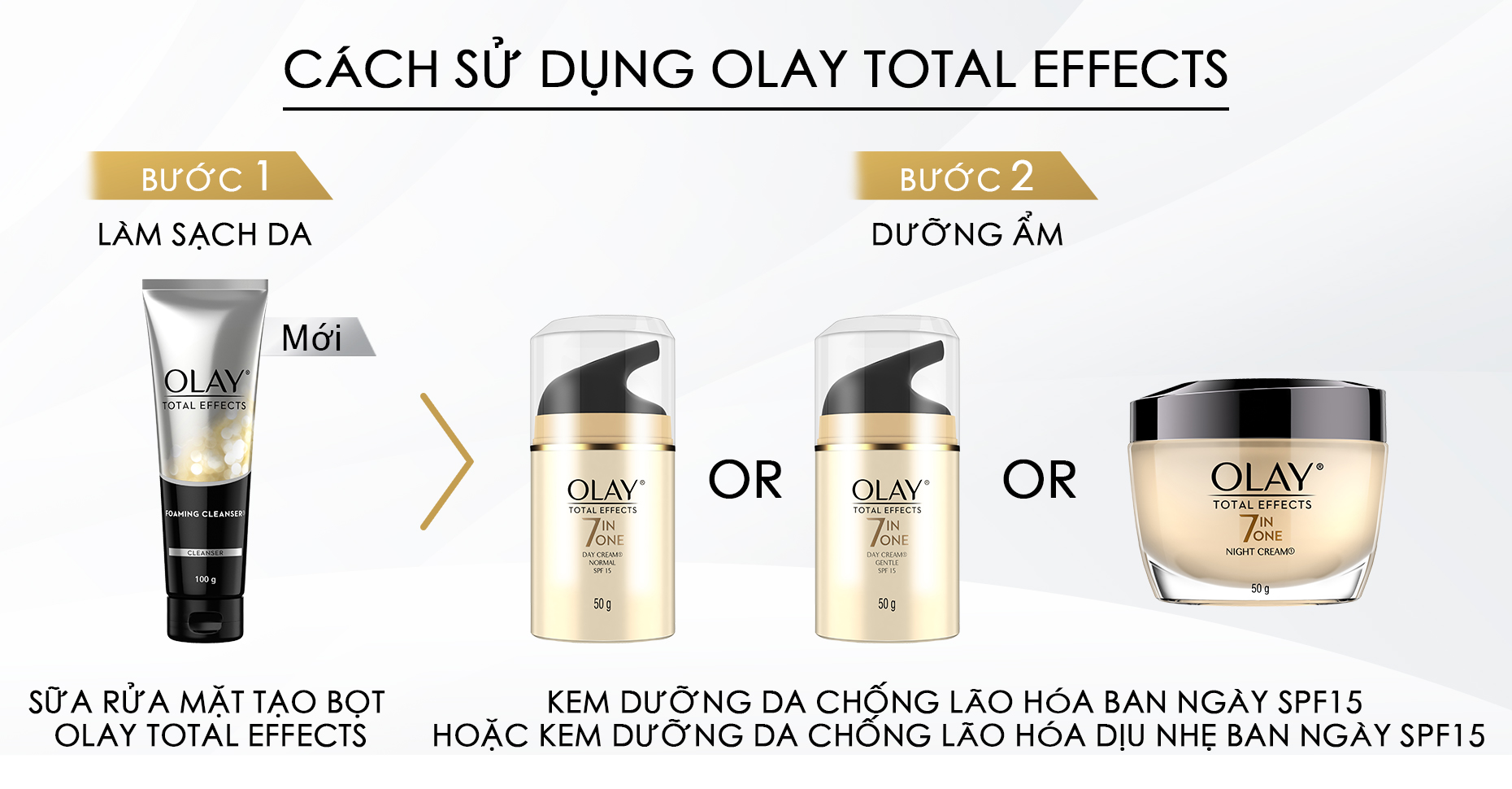 Sữa Rửa Mặt Tạo Bọt OLAY Total Effect 100g