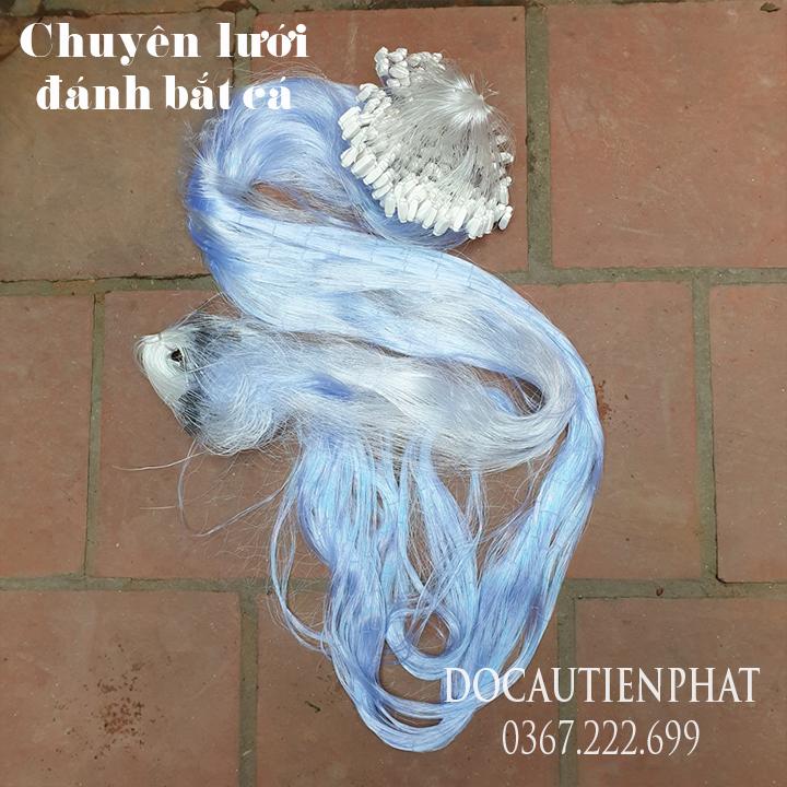 lưới cá, lưới đánh cá ba màn mắt 7cm và 8cm cao 1m2 dài 70m