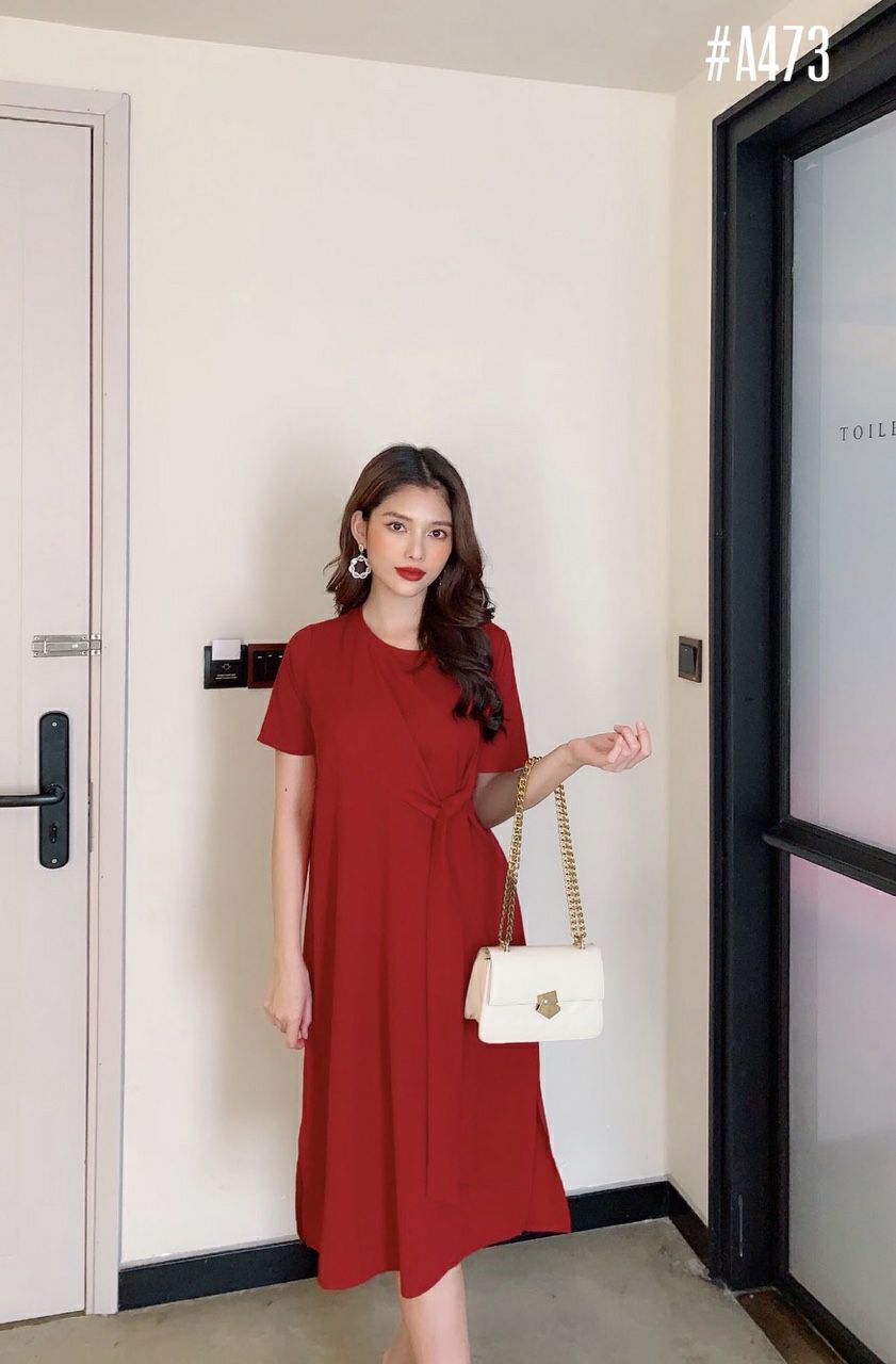 Đầm xuônh xoắn eo eo eo 😍😍😍😍 Cực xinh lên form siêu thoải mái