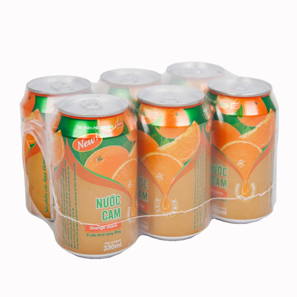 Combo 2 lốc Nước Cam Aqua (12 lon x 330ml)