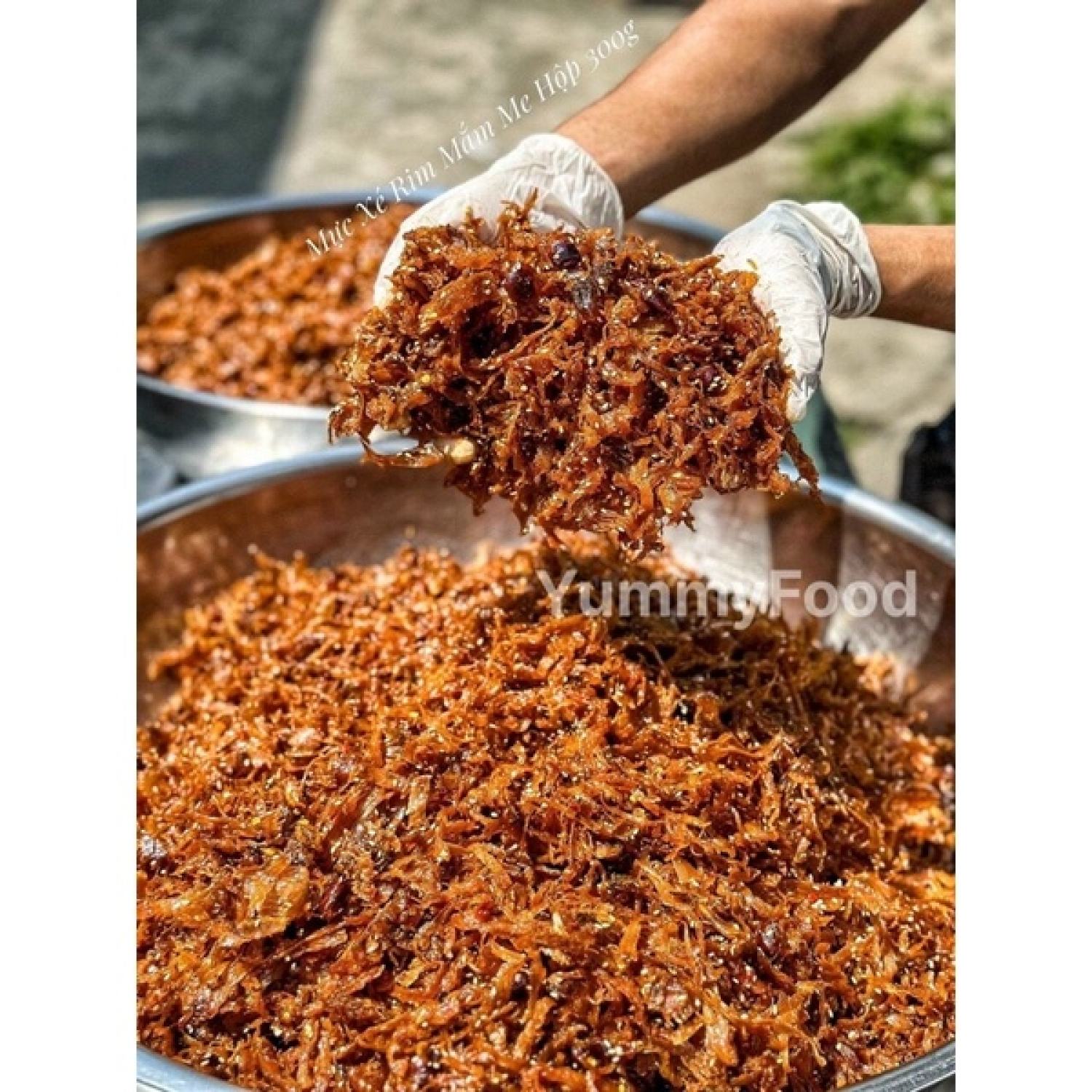 Mực Xé Rim Mắm Me - (300gr/ Hủ)