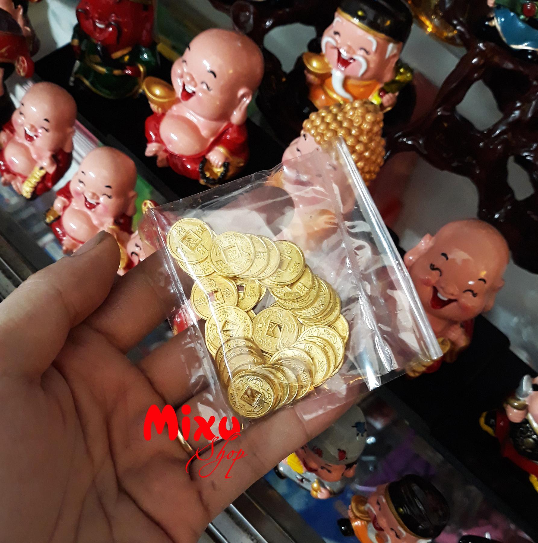 [HCM]Combo 10 túi xu (1 túi gồm 50 xu vàng)