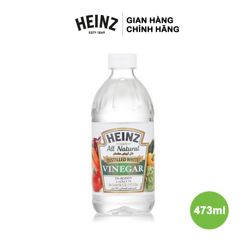 Giấm Trắng HEINZ 473ml (Loại Chai Nhựa Mới) (Date 03/2026)