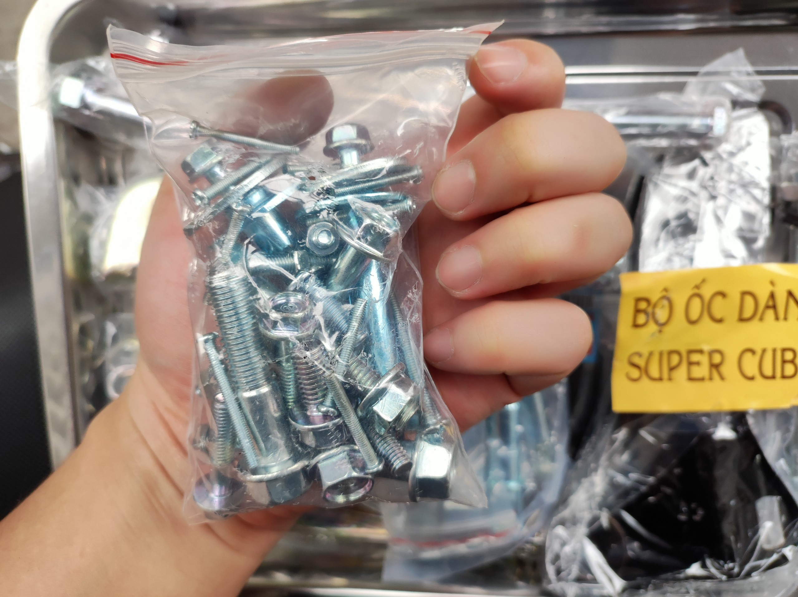 Bộ ốc dàn xe máy Dream Thái , Dream Việt , Wave Alpha Full đủ chi tiết, xi mạ đẹp