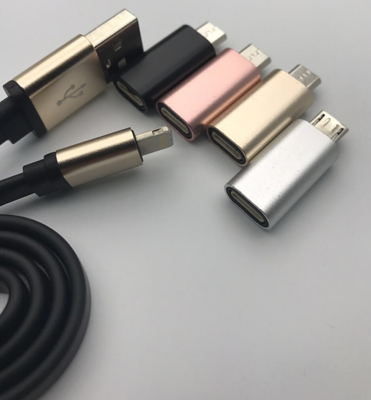 Lightning to Micro USB adapter jack adapter for iPhone iPad and Android