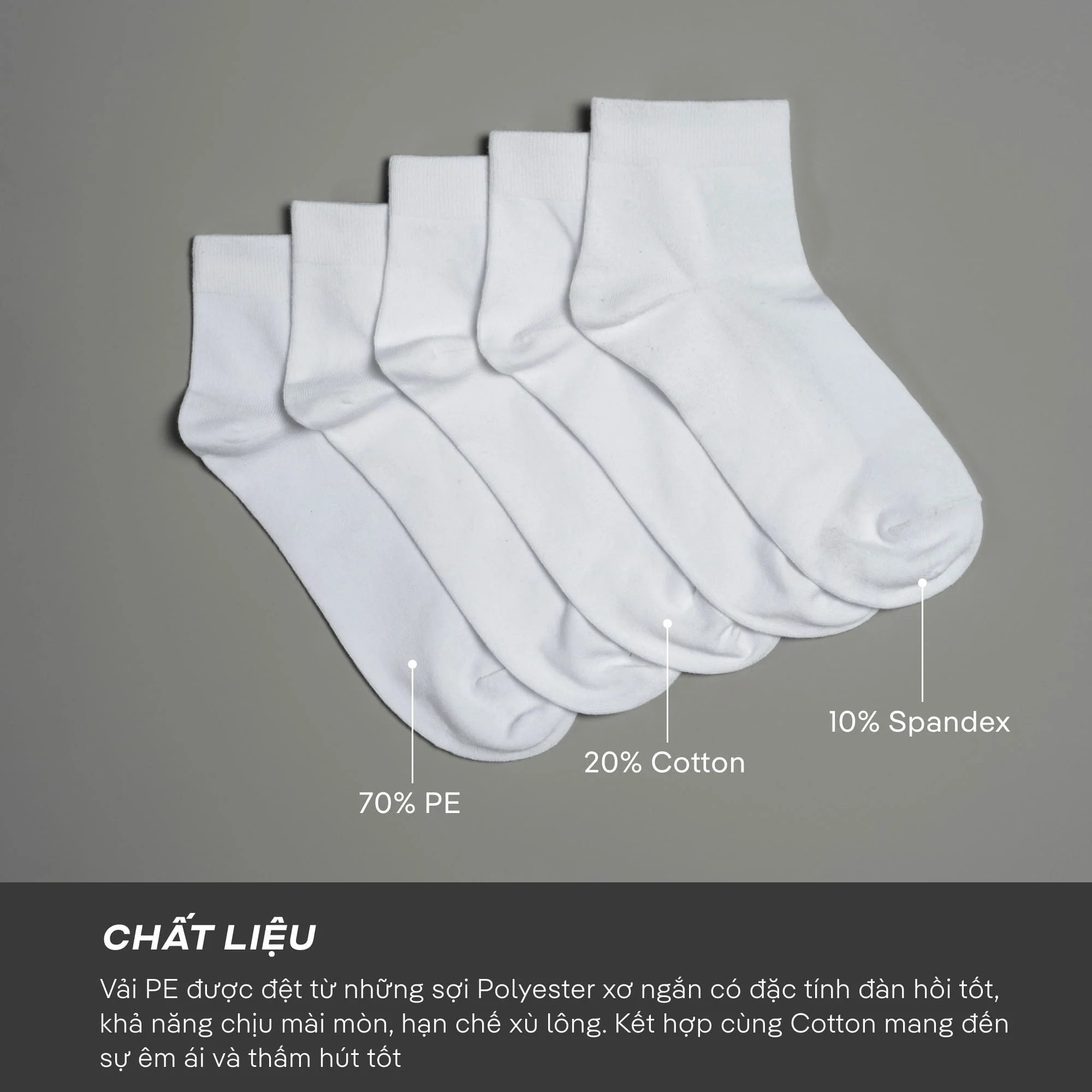 Combo 10 Đôi tất Coolmate Basics - Coolmate [Không đổi trả]