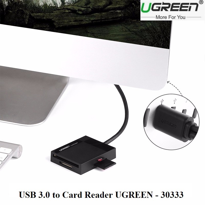 Bảng giá USB 3.0 To Card Reader TF/SD/CF/MS UGREEN UG - 30333 Cao Cấp Phong Vũ