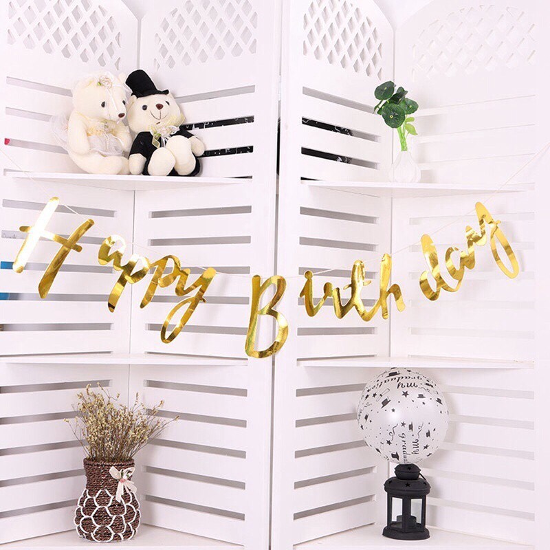 Dây Happy Birthday Ép Kim trang trí sinh nhật