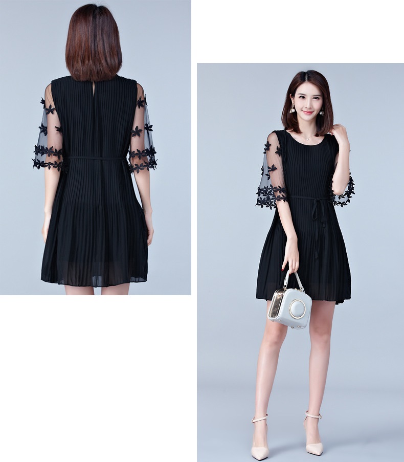 Đầm nữ phối ren dự tiệc da36